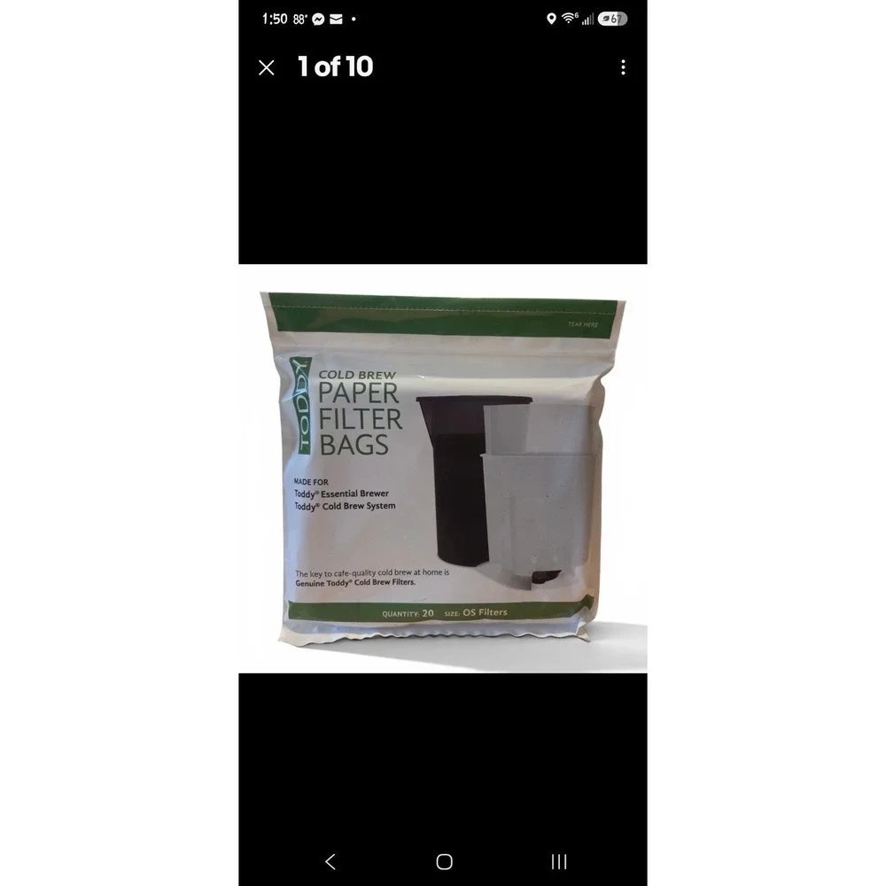 Toddy Disposable Paper‎ Filter Bags 20 Pack THMPFF20